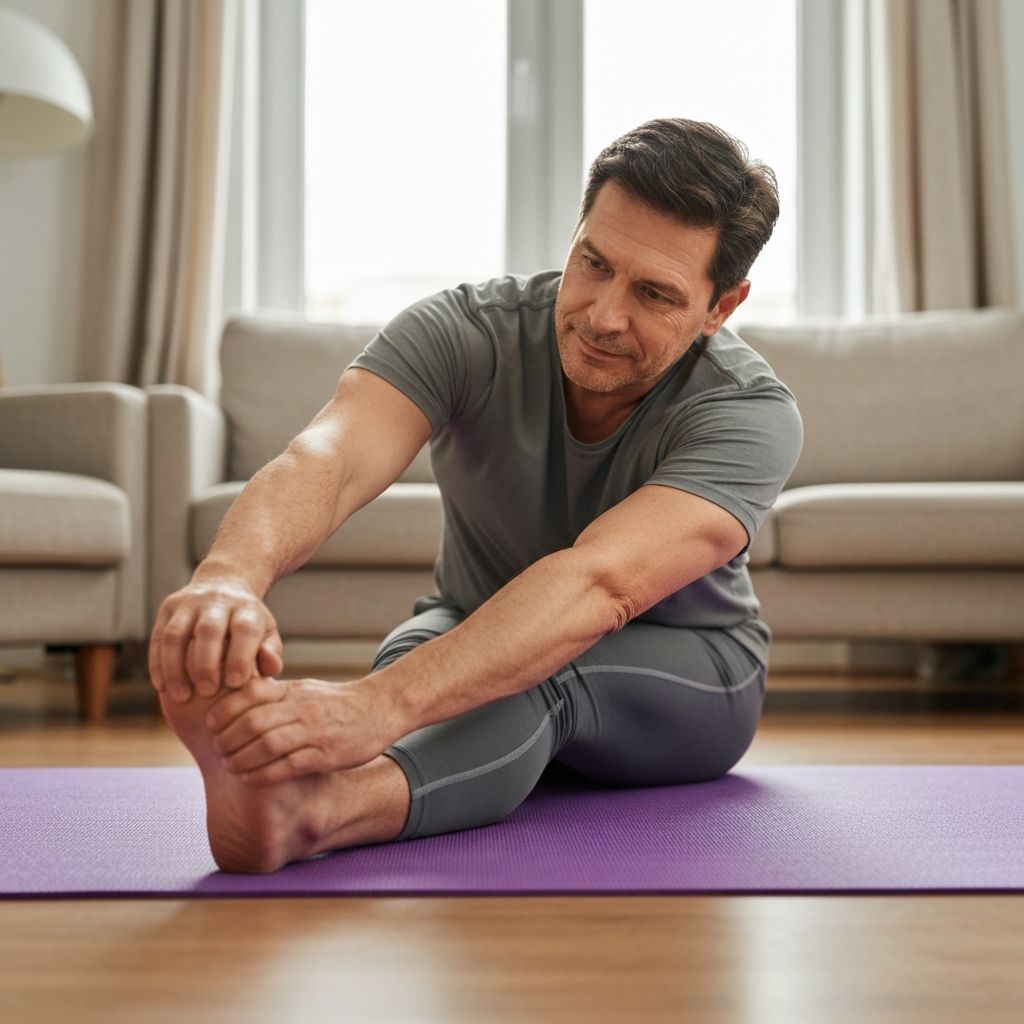 Seated forward stretch position